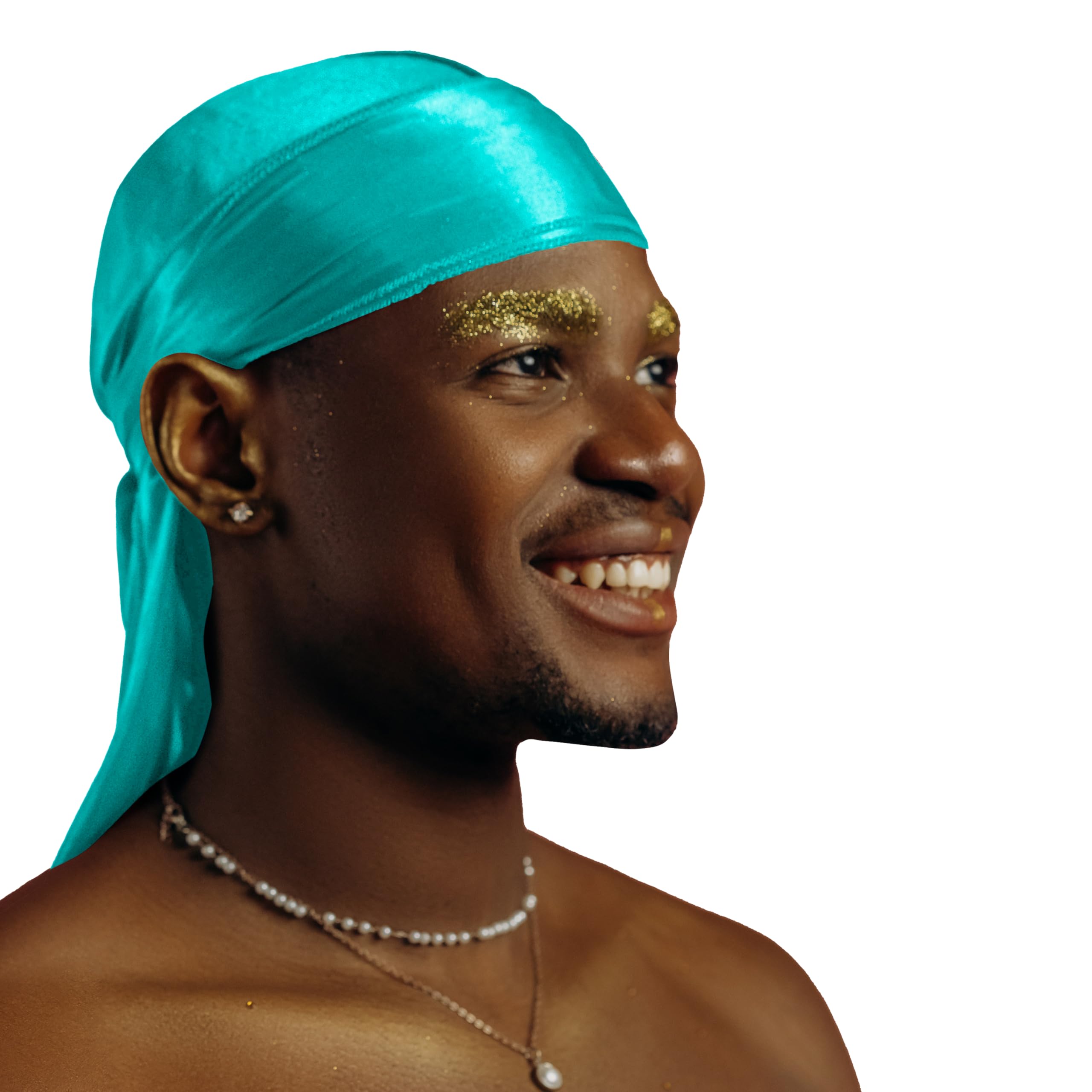 DuragPro Silk Durag for Men and Women, Silky Satin Do Rag (Teal)