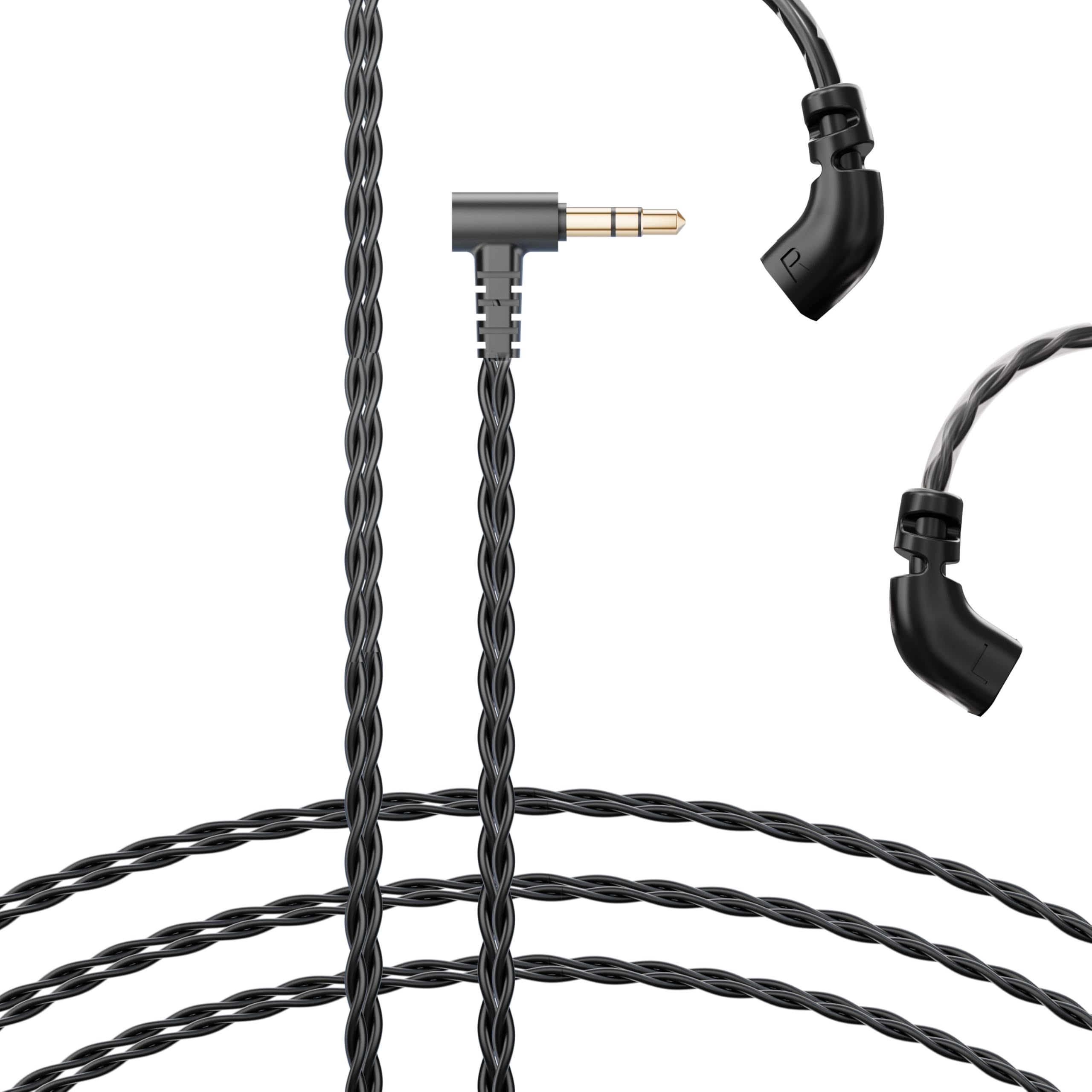 Monitor douszny, przewodowe słuchawki douszne HiFi, słuchawki douszne do gier, hybrydowe słuchawki IEM z płytą czołową ze stali nierdzewnej, odłączany kabel dla muzyków, audiofilów