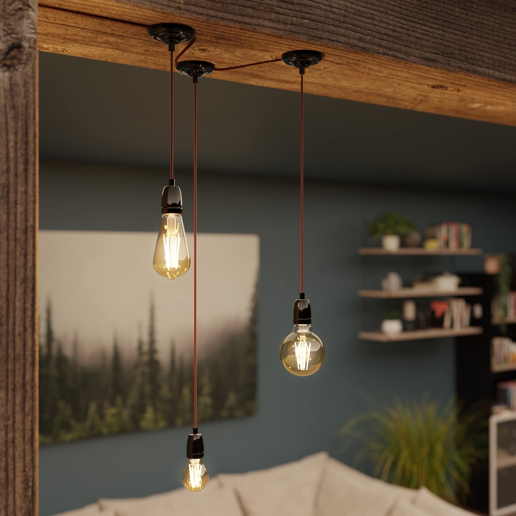 ledscom.de Canopy, Porcelain, Black, 105mm diameter, 1 piece (pack of 1) - Image 3