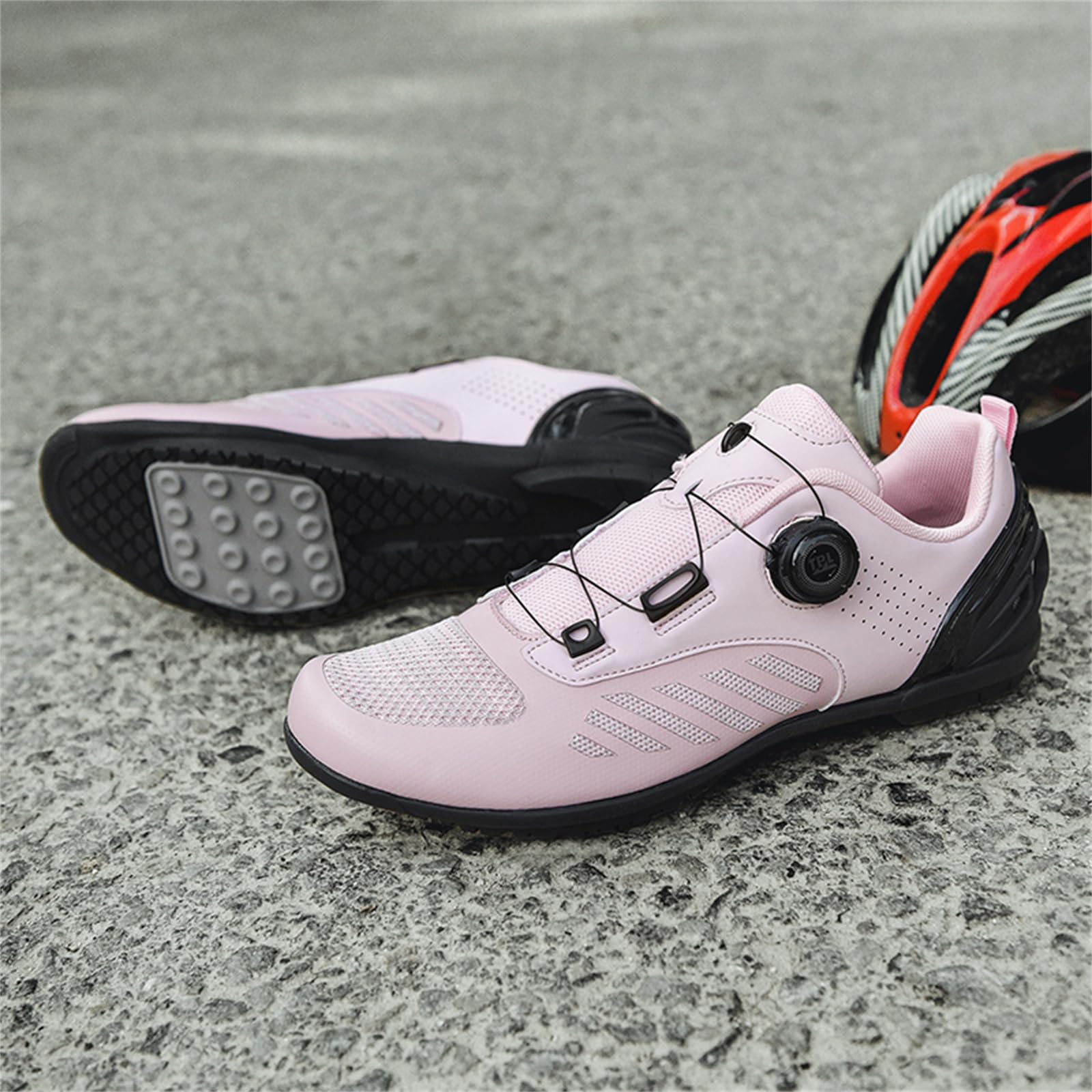 Scarpe da Ciclismo da Donna Scarpe da Mountain Bike da Strada Senza Blocco Pulsante Girevole Antiscivolo Leggere