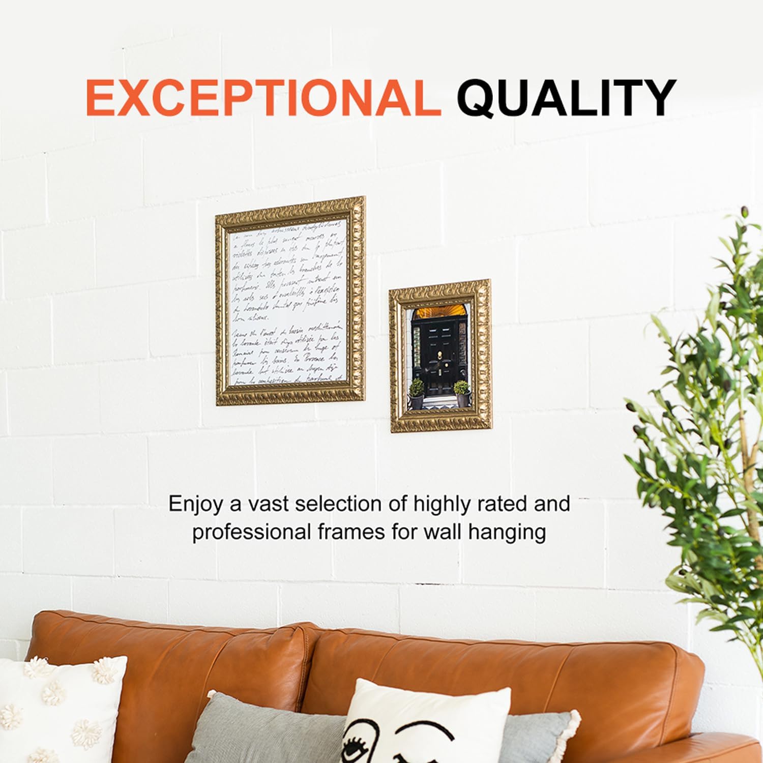 Craig Frames Bravado Ornate, 4x5 Bronze Picture Frame, 2" Wide, Dual Display Format, Set of 2