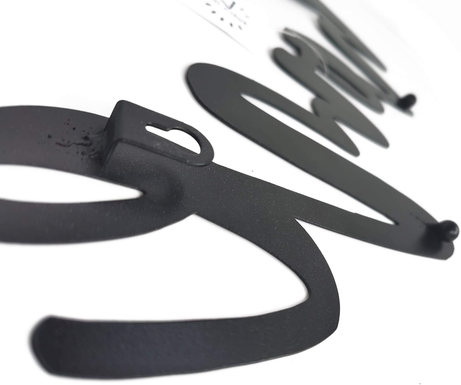 10 o’clock Black Metal Wall Word Sign inch 17″x7.57″ Wall Decor