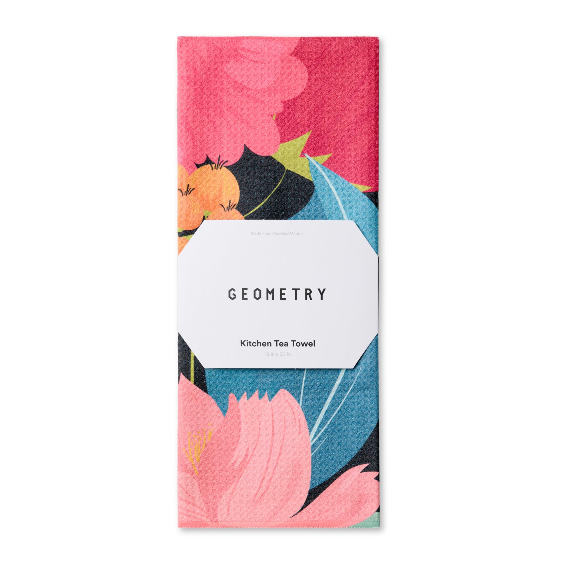 GEOMETRY Kitchen Tea Towels - Quick Dry Microfiber Dish Towels for Kitchen My Garden, 18" x 30" 1 Pack