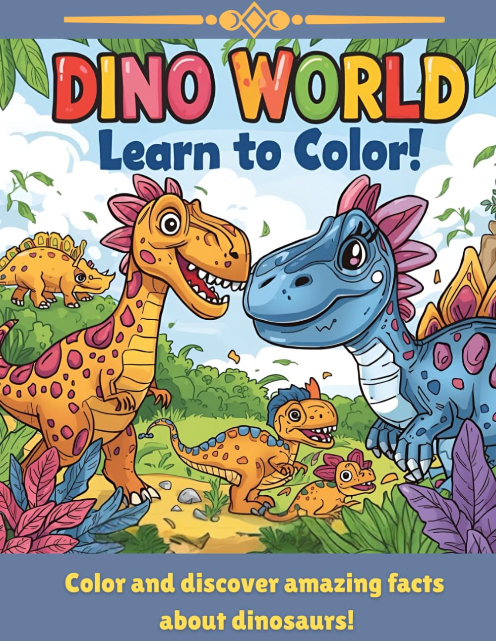 Dino World Learn to Color: Color and discover amazing facts about dinosaurs!