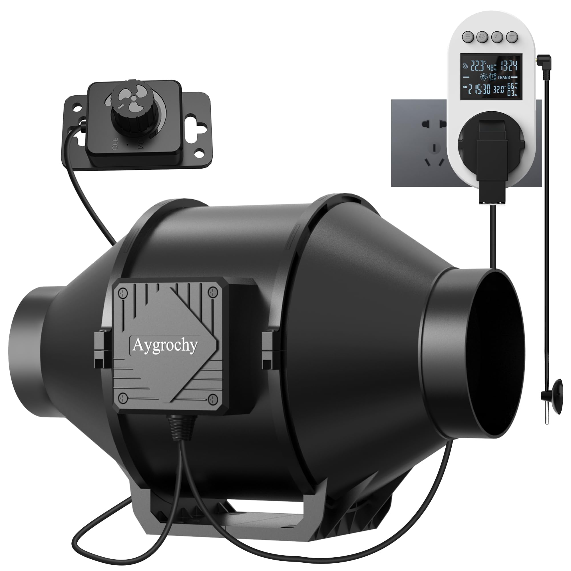 Aygrochy Rohrventilator100mm, Für Belüftung und Abluft