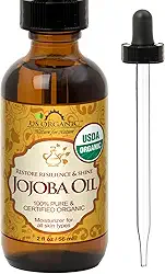 US Organic Óleo de jojoba, orgânico certificado pela USDA, 100% puro e natural, virgem prensado a frio, não refinado, sem haxane, proveniente diretamente do Oriente Médio (pequeno (56 g, 56 ml))