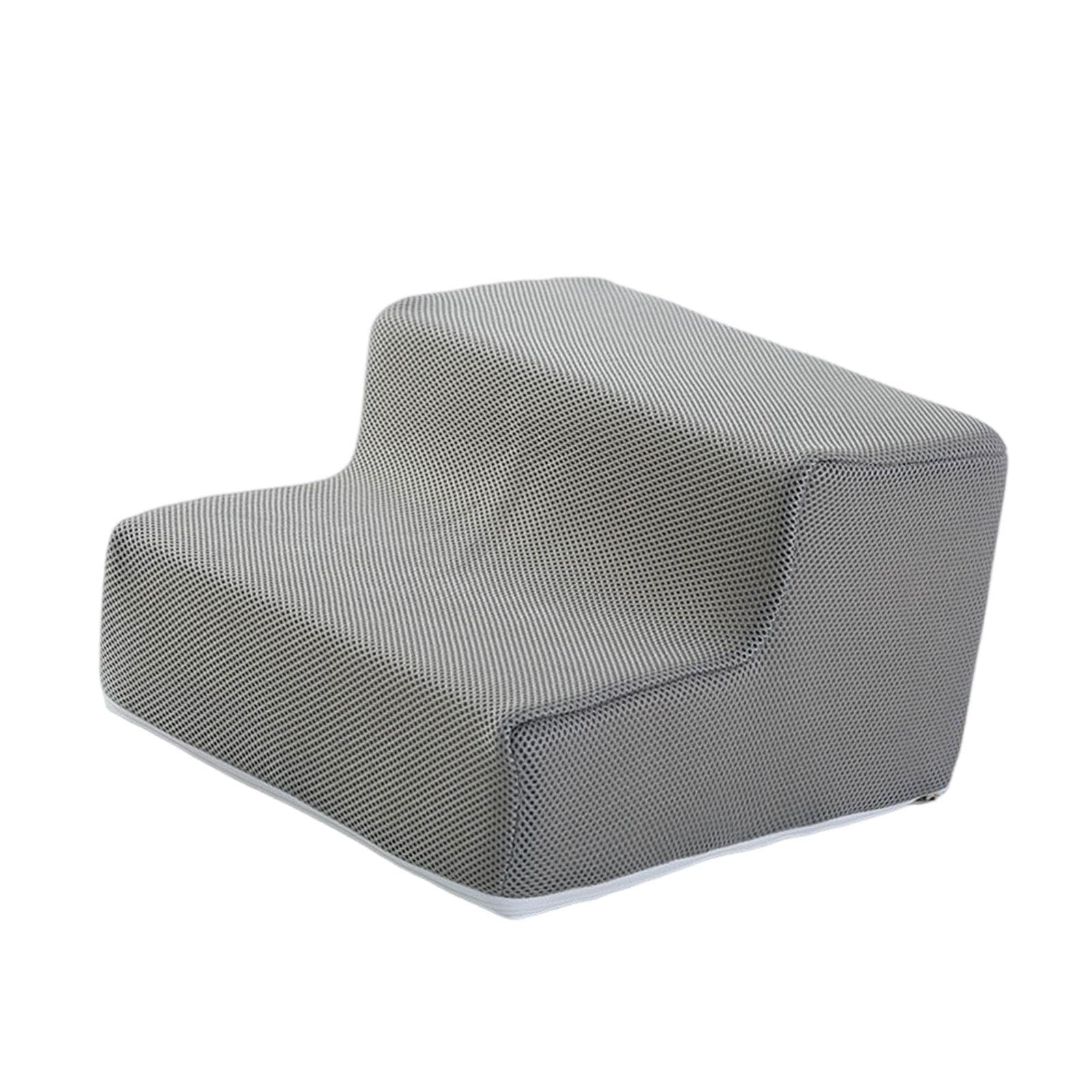 Rampe d'Accès pour Animaux à Deux Marches, Escalier pour Animal Domestique, Escalier Anti-Glissant Adaptée aux Canapés, Idéale pour Petits Chiens et Chats, Gris Clair