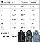 Men's Black Denim Vest Sleeveless Jean Jacket Slim Fit Retro 80’s Vest