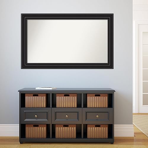 Miniatura 5 de Amanti Art Black Bathroom Mirror for Over Sink, 30x50 Custom Made Colonial Black Rectangle Vanity Mirror, Oversize Traditional Wood Frame, Hangs