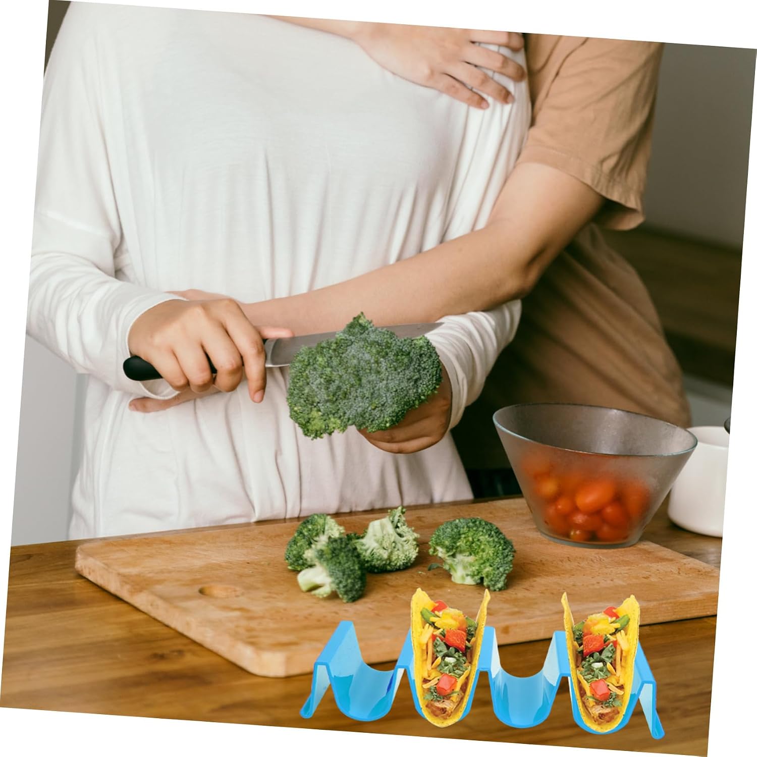 4Pcs Colorful Taco Holders Burrito and Pancake Stands Vertical Taco Rack for Parties Restaurants Home Compact Stackable Shell Organizer