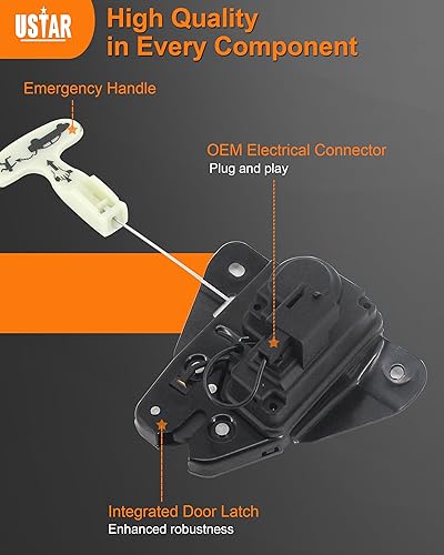 Miniatura 4 de USTAR Actuador de pestillo de maletero 931-714 para Chrysler 300 2005-2018 Dodge Charger 2008-2018 Dodge Challenger 2005-2018 Dodge Dart 2008-14