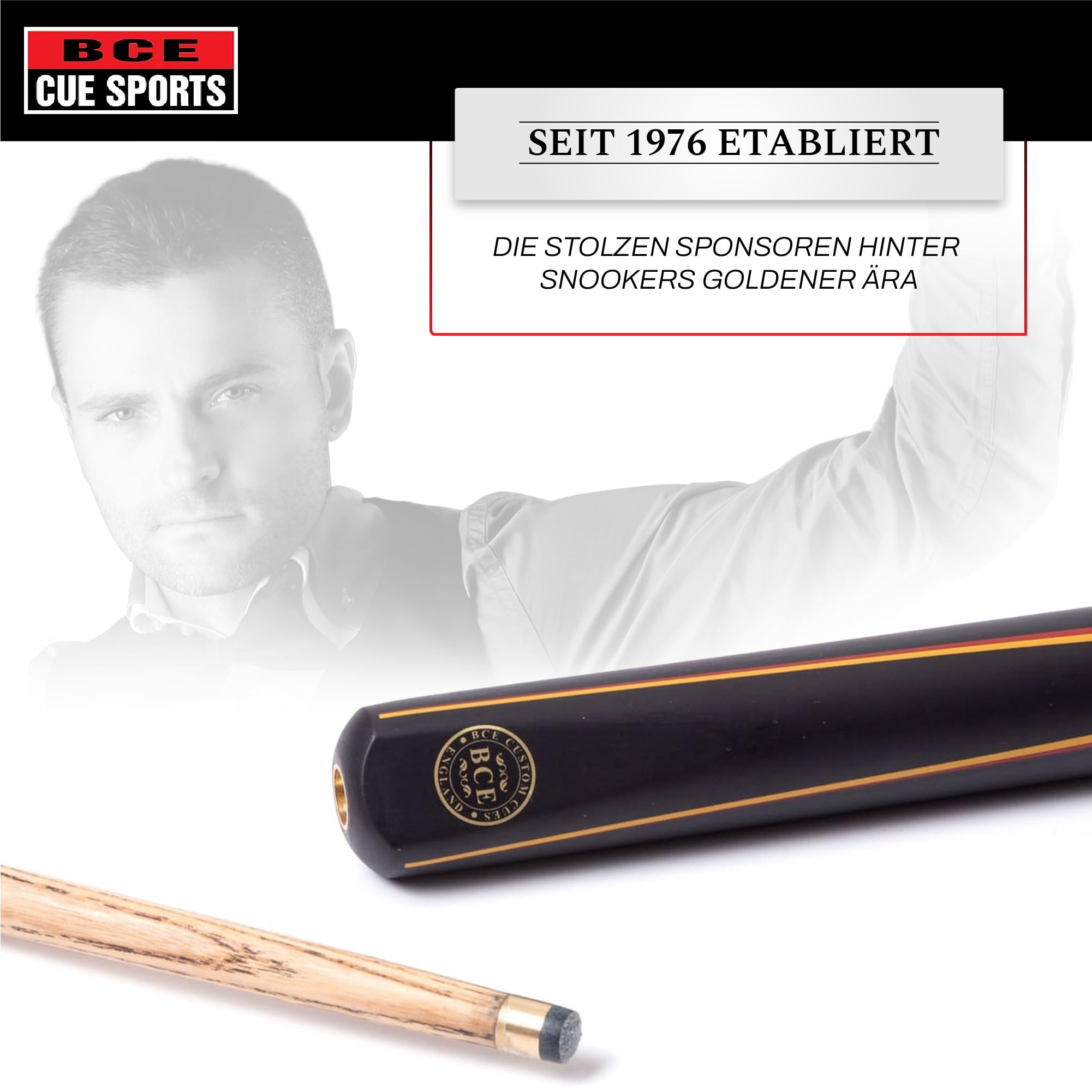BCE Protégé 3/4 Cut Snooker- / Poolqueue und Hartschalenkoffer
