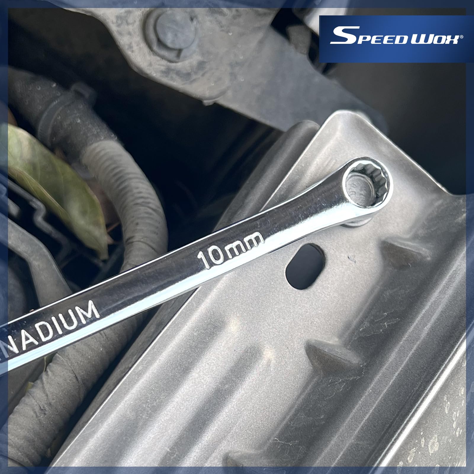 SPEEDWOX Clé à douille double 8 x 10 mm, extra-longue, en acier au chrome-vanadium, clés d'aviation, système métrique, 12 pans, déport supplémentaire de 0 degré, polie, outils de réparation, 9 pouces