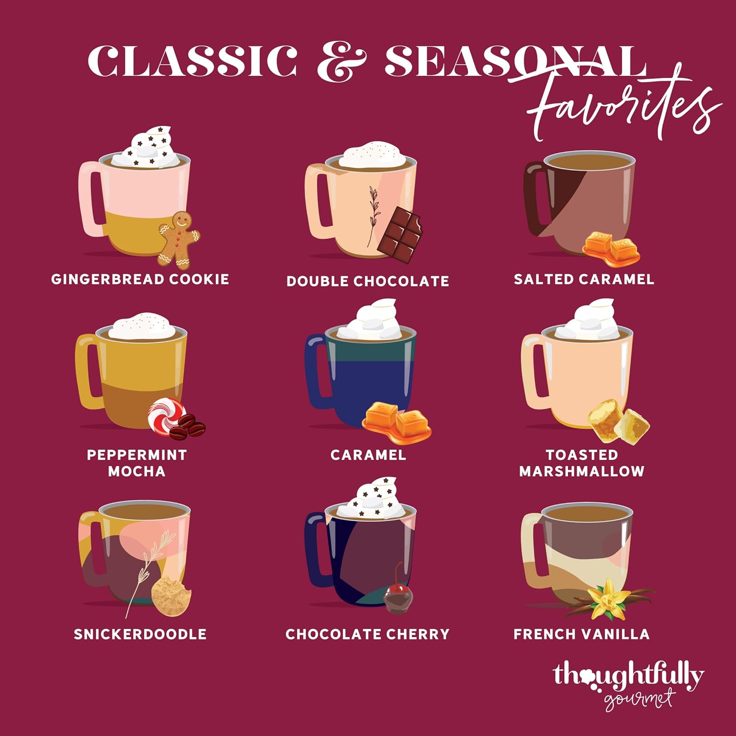 Gourmet Hot Chocolate Set, Flavors Include Salted