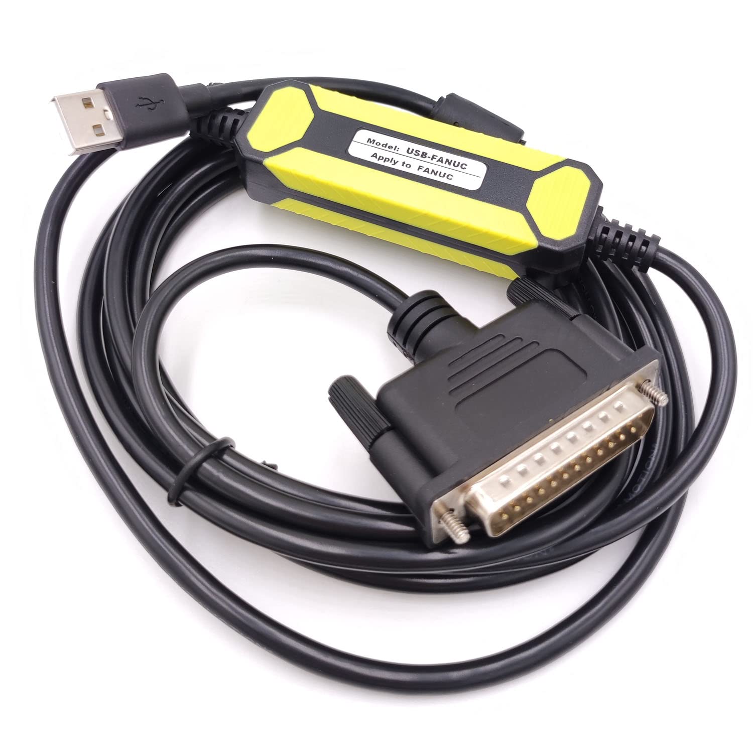 USB-FANUC Câble de programmation CNC, RS232 transfert de données convertisseur DB25 Pin Download Cable pour CNC Fanuc