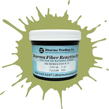 Dharma Fiber Reactive Procion Dye - Vibrant Colors for Tie-Dye & Ice Dye. Trusted Since 1969 Herbaceous PR182, 2 oz.