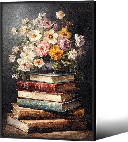 Miniatura 35 de Arte de pared en lienzo de libro floral, póster de pintura al óleo de flores botánicas, impresiones estéticas vintage antiguas para galería, sala de