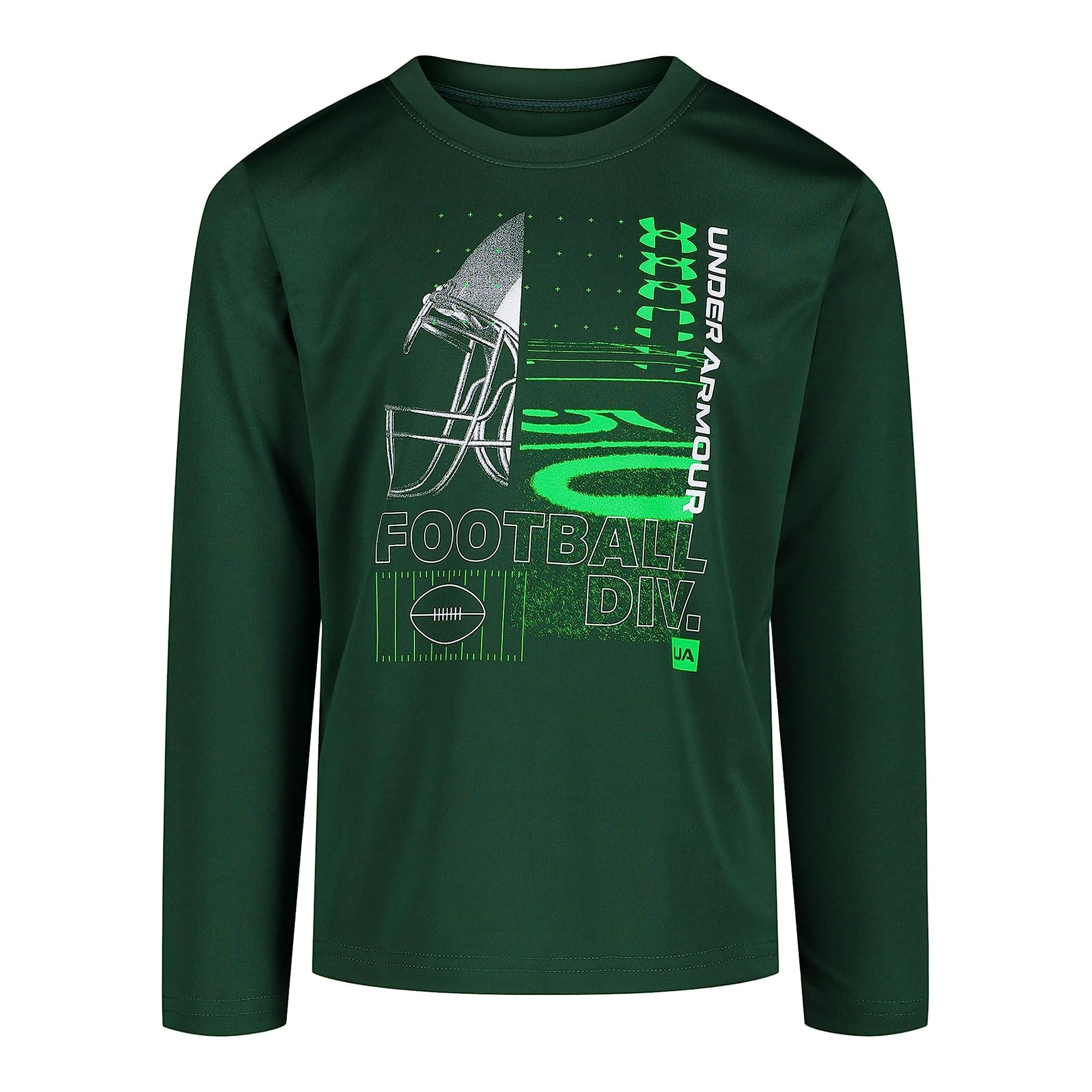 Under Armour Boys' Long Sleeve Logo Graphic T-Shirt, Lightweight &amp; Breathable, Relaxed Fit