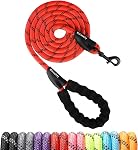 Rttochfy Dog Leash Heavy Duty - 2/4/5/6/8/10 Foot Rope Leash with Comfortable Padded Handle and Reflective - Puppy Training Leash for Small Medium Large Breed Dogs - (1/2" x5 FT, Blue)