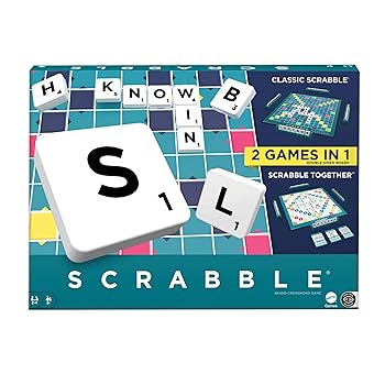 Mattel Games Classic Scrabble + Scabble Together Board Game