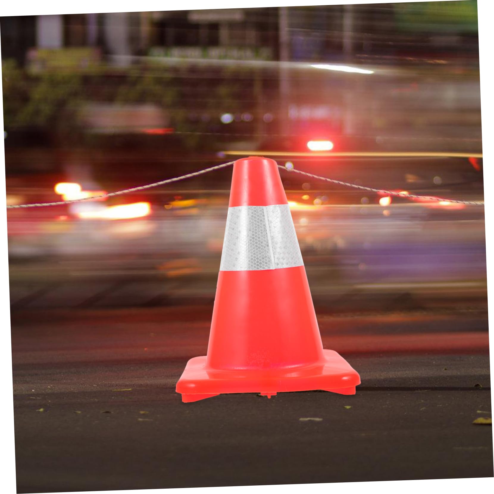 Ciieeo Sturdy Traffic Cone Reflective Strip 30cm High for Parking Driveway and Safety