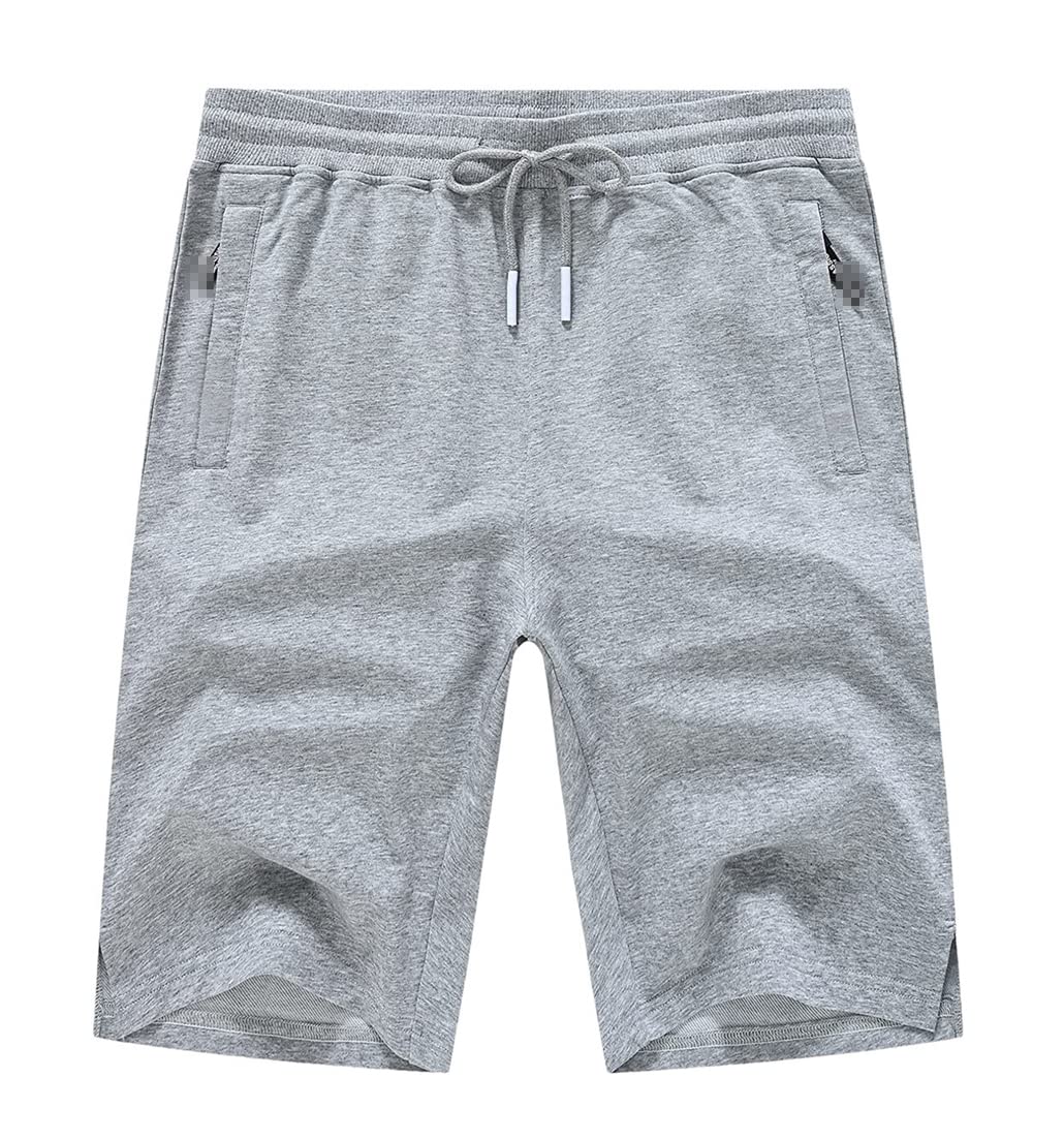 Męskie spodenki ze sznurkiem bawełniane slim fit elastyczne spodenki sportowe męskie codzienne spodnie dresowe do biegania odzież męska, Jasnoszary9, 38W