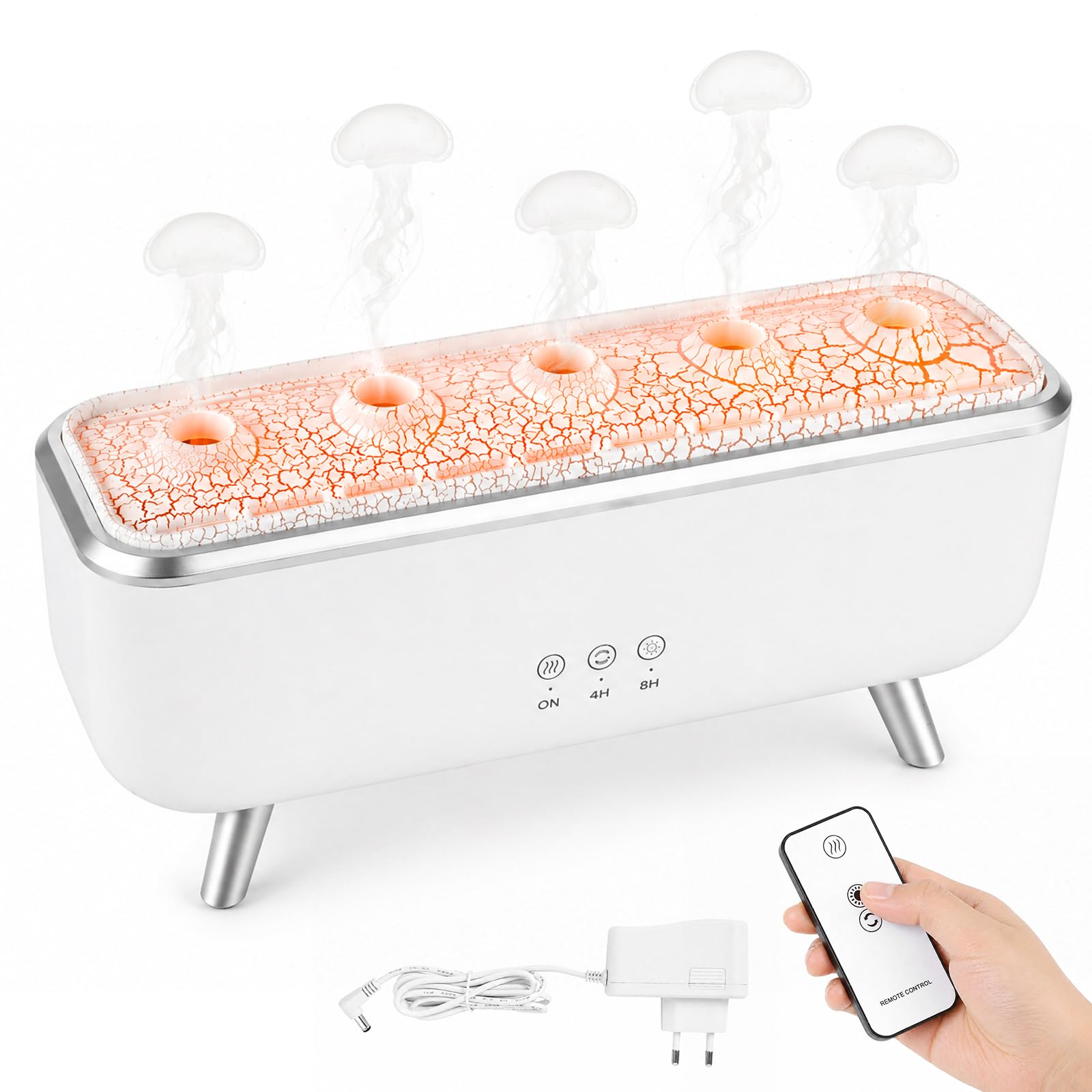 Diffuseur d'arômes méduse humidificateur silencieux LED 7 couleurs
