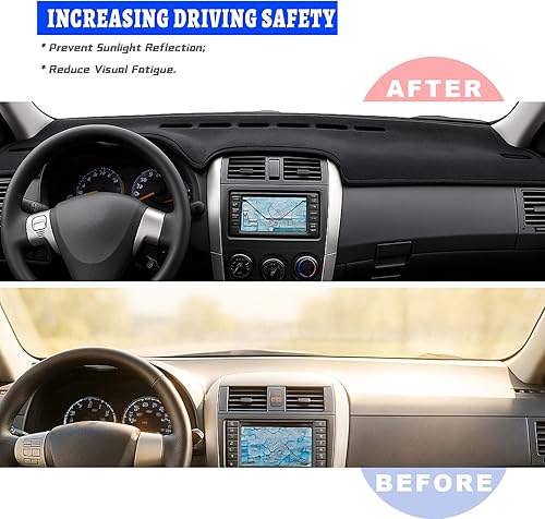 Miniatura 3 de Biifoxee Cubierta de salpicadero personalizada para Toyota Corolla 2019 2022, cubierta de salpicadero, protector de tapete para alfombras, accesorios