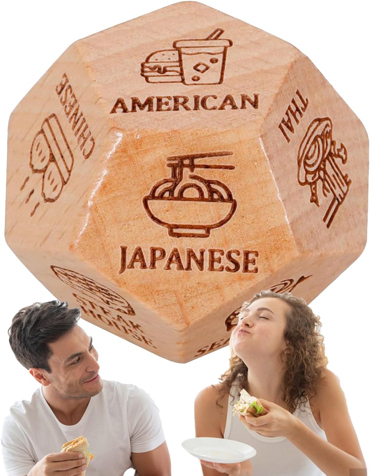 Couple Dating Dice – Fun Gift For Couples | Cute Pattern Dinner Decider Game Romantic Accessory Entertainment Activity Toy Uniquee Birthday Christmas Valentine Anniversarry Present