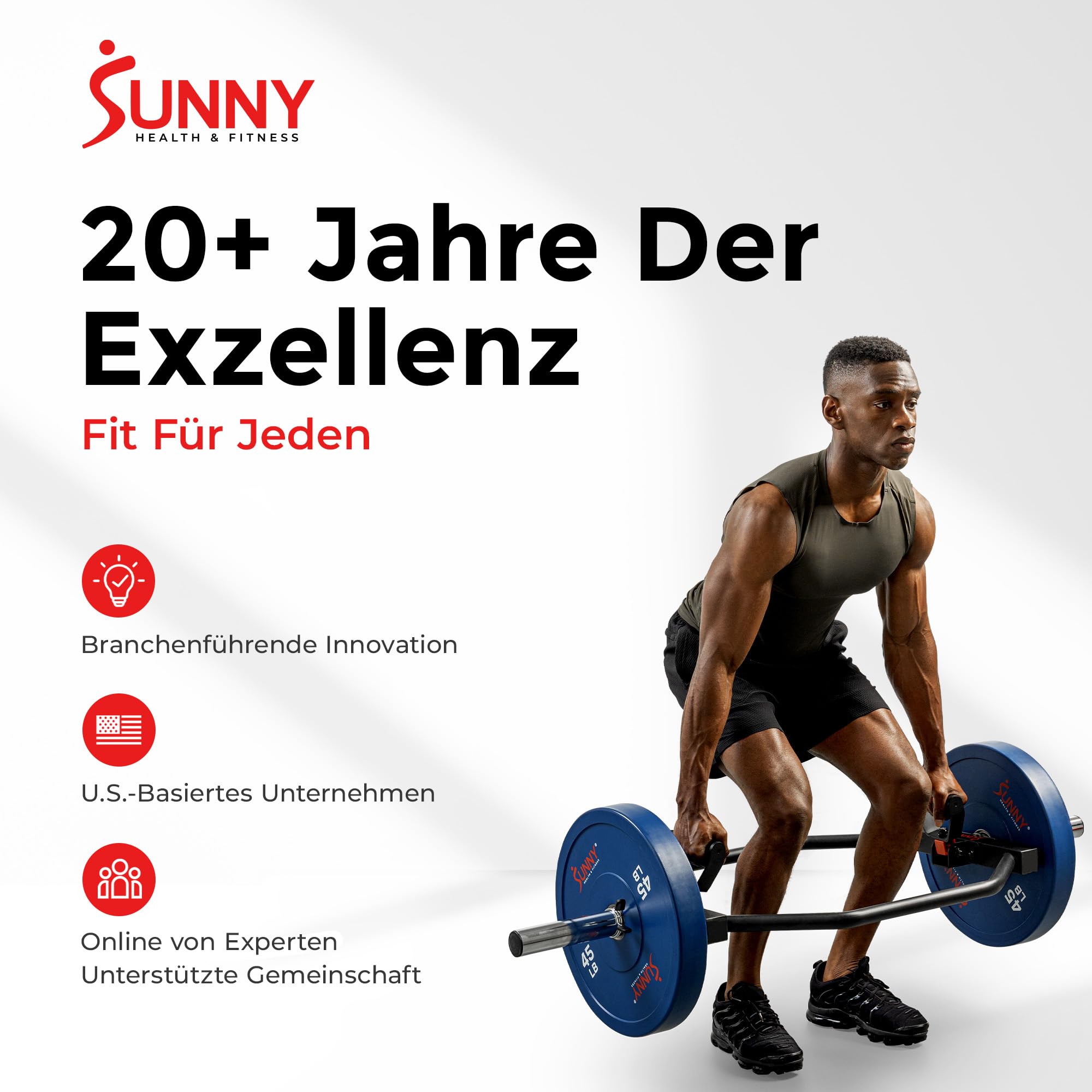 Sunny Health & Fitness Strength Training Olympic Hex Bar Barbell for Deadlifts and Shrugs