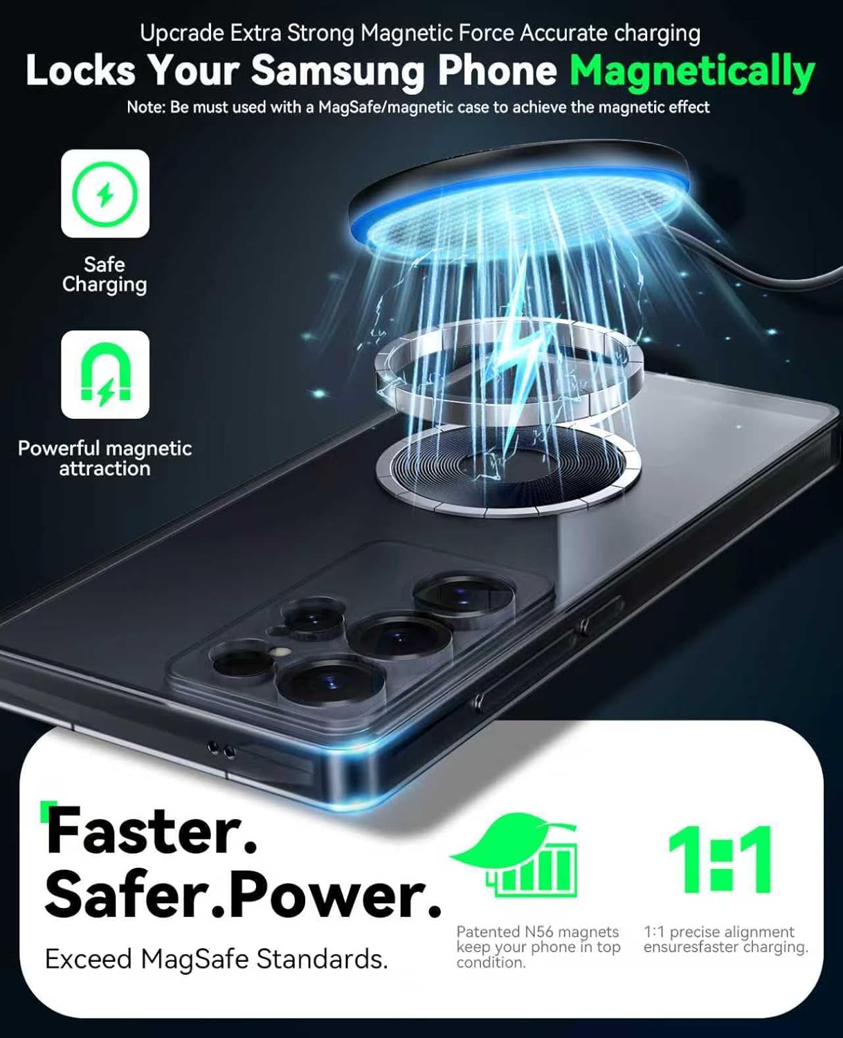 Wireless Charger for Samsung 2Pack 6FT 15W Samsung Magnetic Wireless Charger Fast Charging Pad for Samsung Galaxy S25 Ultra/S24/S23/S22/S21/Z Google Pixel 9 8a 7a 8 7 Pro (Strong Magnet Technology) - Image 2