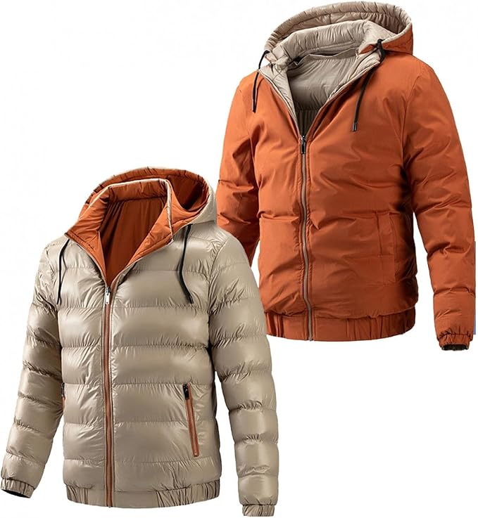 Amazon ダウンジャケット メンズ Yuede 1 男性 アウター おしゃれダウンコート 秋冬 アウター 軽量ジャケット ジップアップ 防寒 防風 動きやすい 保温性 暖かい 防寒 ゆったり フード付き 冬物 冬服 旅行 長袖 登山大きいサイズ お出かけ 2ways コート ジャケット 通販