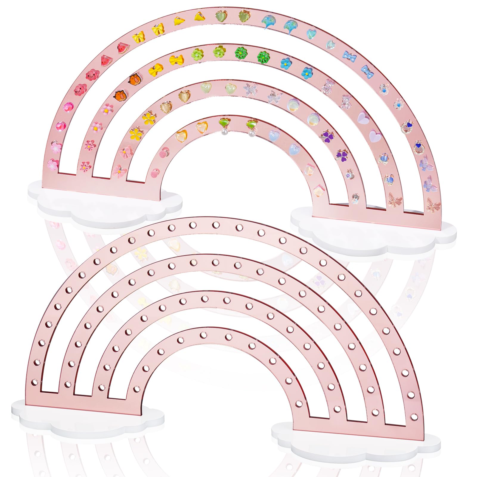 Rangement boucles d'oreilles acrylique pour coiffeuse ordonnée