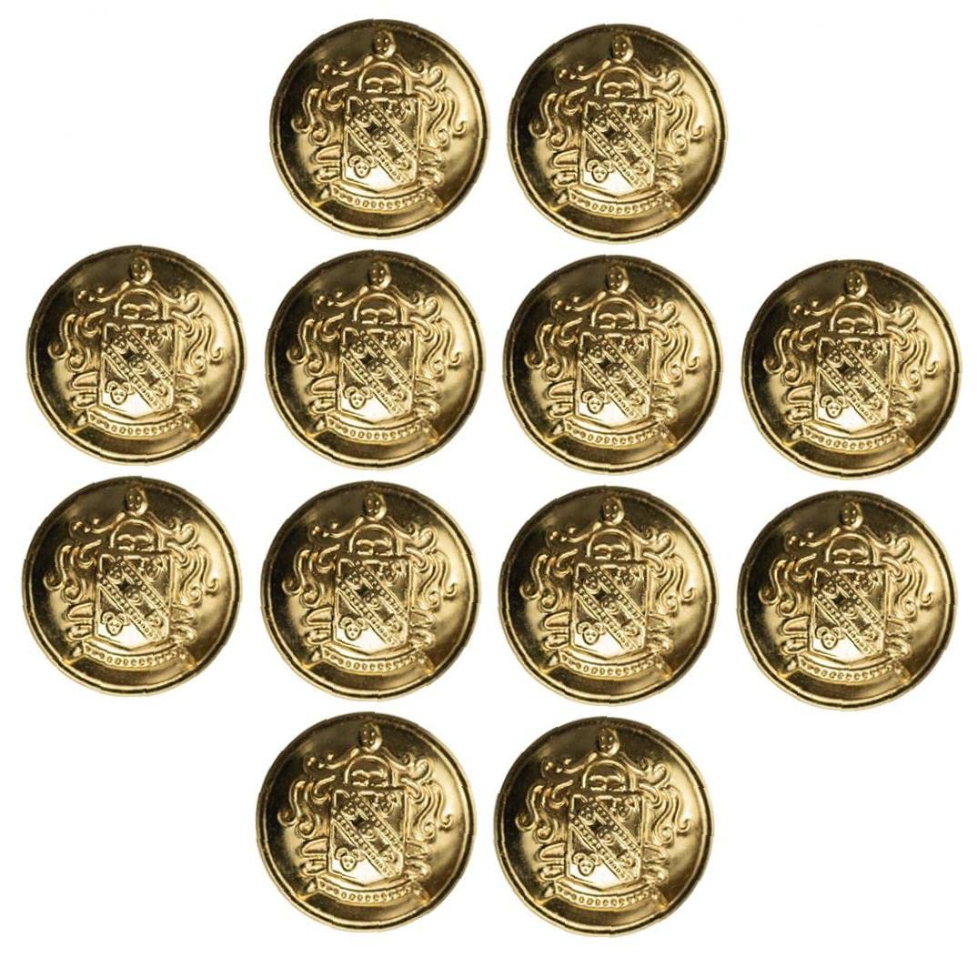 4 Boutons Blazer Dorés - Diamètre 20 Mm - Neufs