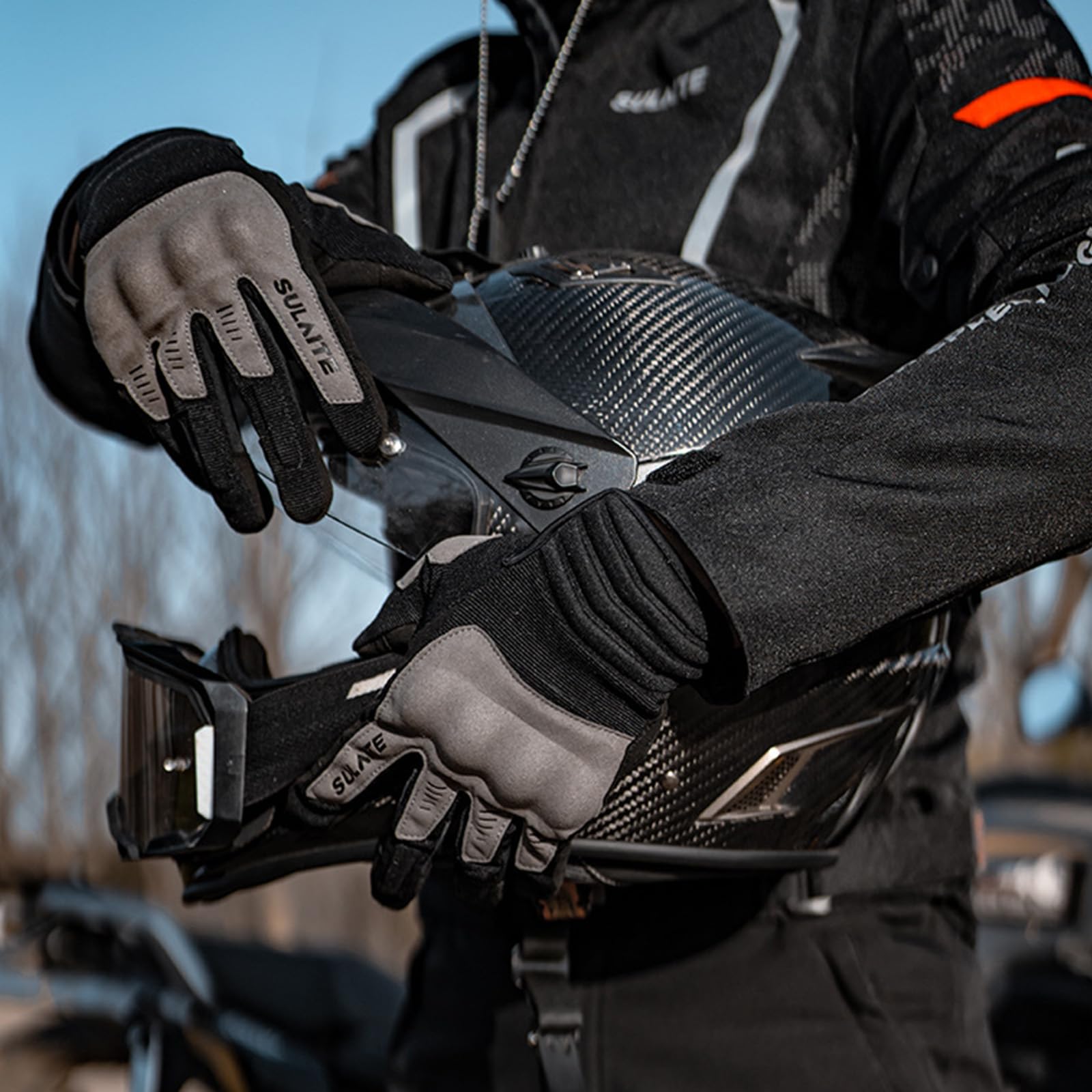 Guanti Moto Estivi,Guanti da Moto Touchscreen,Guanti Moto Donna con Guscio in PVC e Cuscinetti Protettivi in EVA,Guanti Moto Uomo con Antiscivolo,Traspirante per Ciclismo,Motocross,Scalata