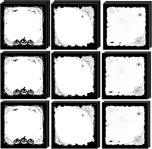 Bloc de notas adhesivas de Halloween con murciélago de calabaza araña, notas de estudio de trabajo, 450 piezas de notas autoadhesivas extraíbles de