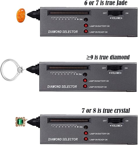 Miniatura 7 de Pluma probadora de diamantes de alta precisión, probador profesional de diamantes de joyería, selector de diamantes para principiantes y expertos,