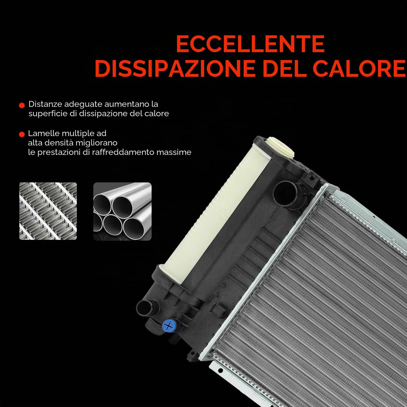 Frankberg Radiatore scambiatore di calore dell'acqua scambiatore di | Compatibile con: Serie 3 Compatta E36, Serie 3 Touring E36, Serie 3 E36, Serie 3 Cabrio E36, Serie 3 Coupé E36