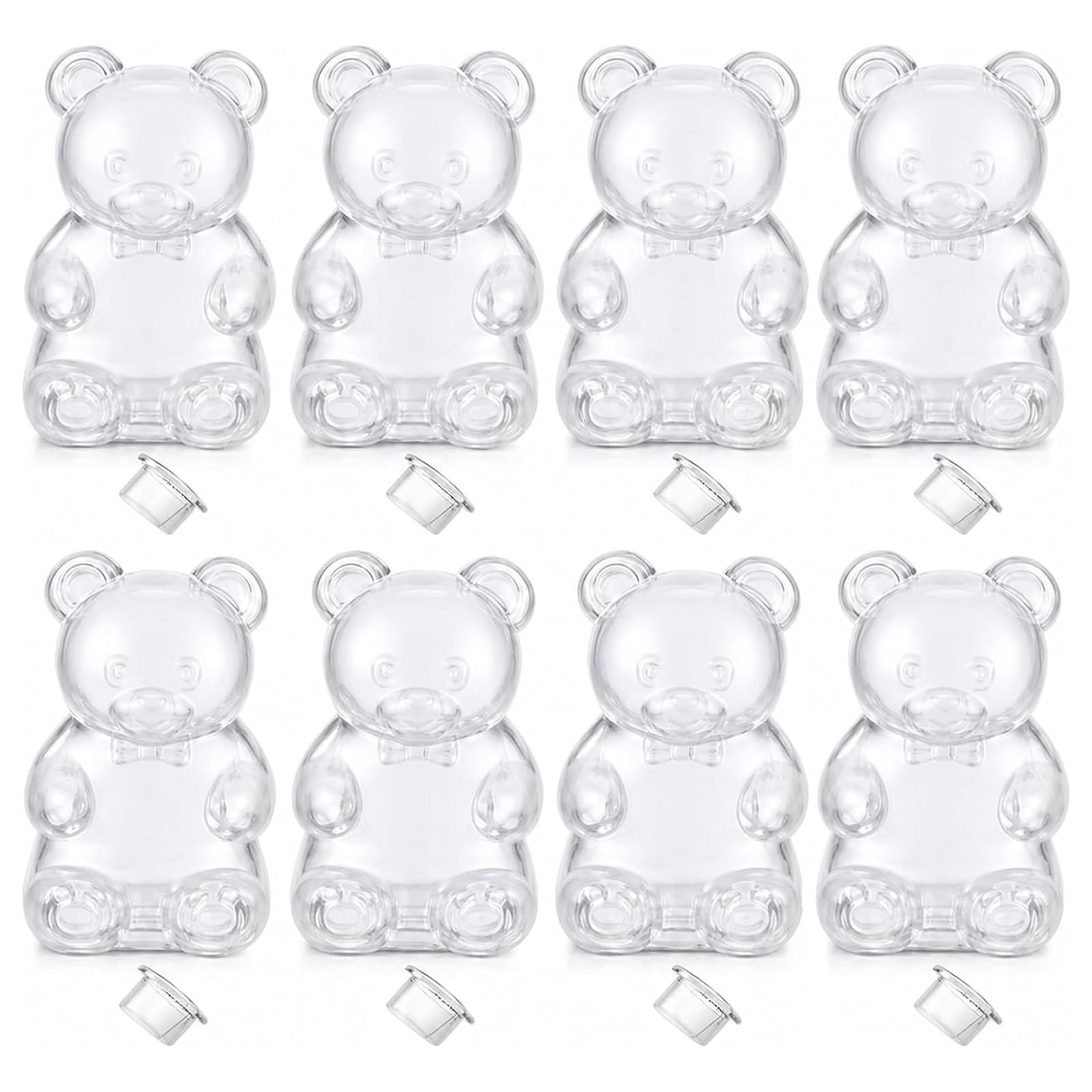 8 Pack Bear Squishy Skins, Empty DIY Squishy Kit with Plugs