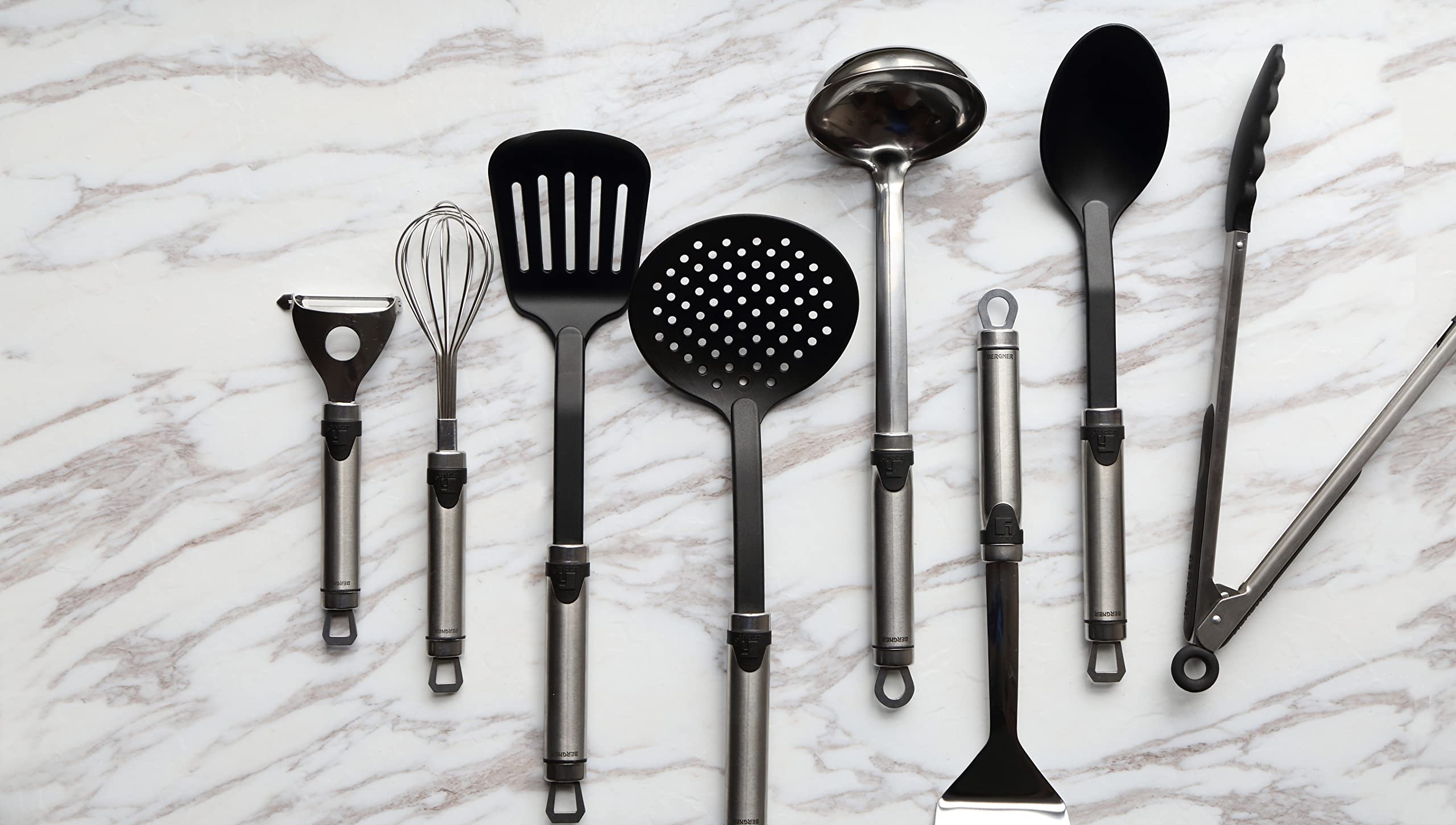 Bergner Gizmo - Batteurs manuels et fouets acier inoxydable inox 25 cm