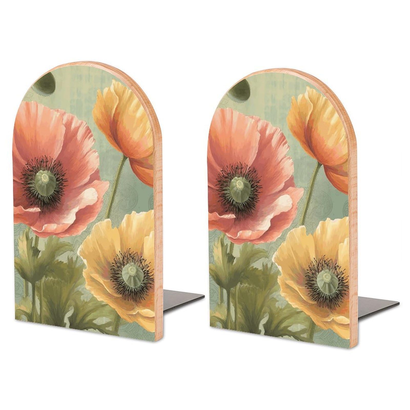 Grand serre-livres réglables en bois étagères décoratives