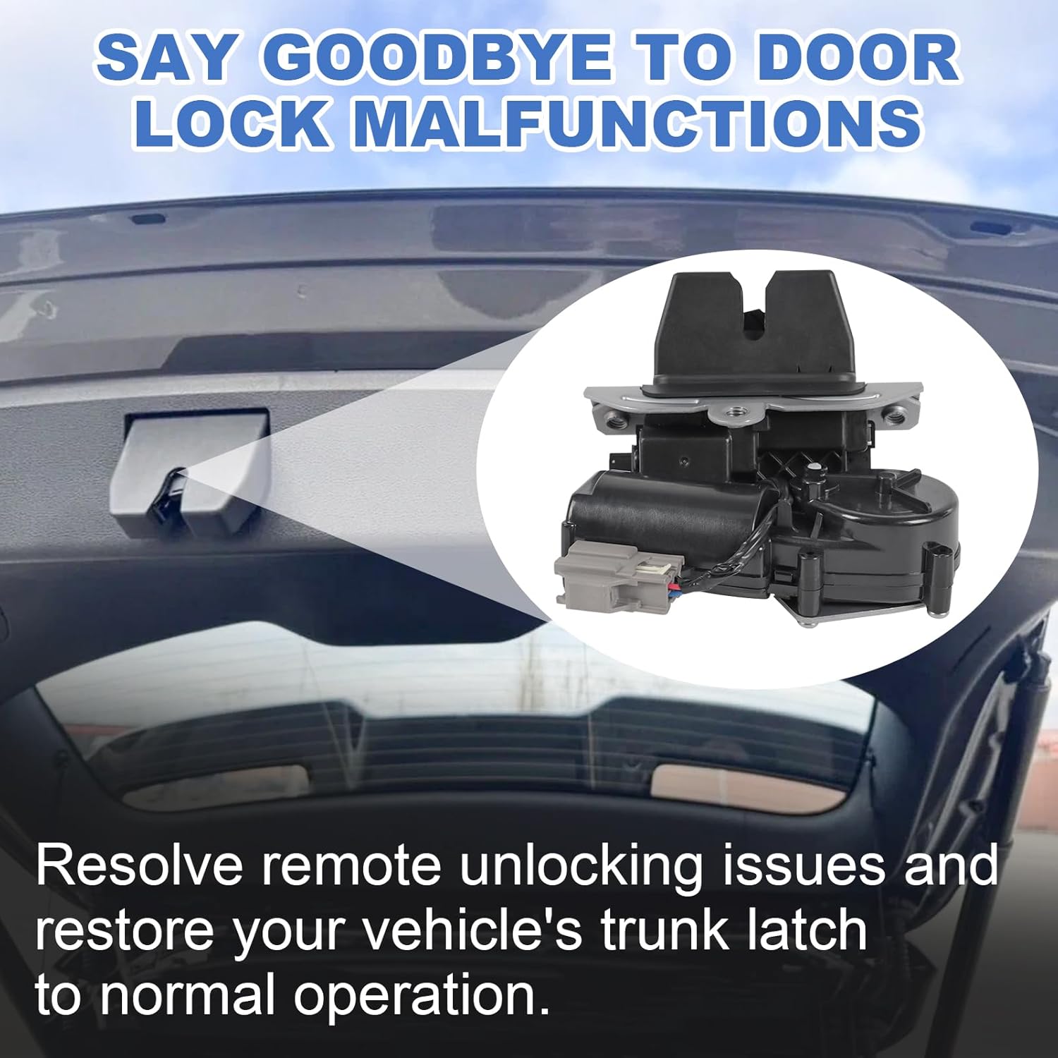 Liftgate Trunk Lock Actuator Replacement for Ford Edge Escape Expedition Lincoln MKX Navigator 2015-2021, Trunk Latch Tailgate Motor Replace FA1Z-7443150 DS7Z-7443150-B