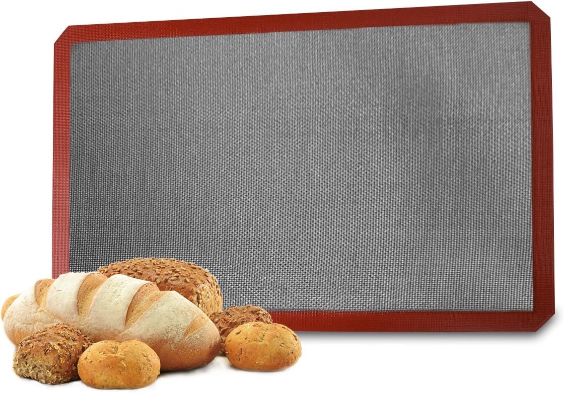 Glitz Star Silicone Bread Baking Mat Non Stick Oven Liner Perforated Steaming Mesh Pad For Full Size Cooking Sheet,22.4X14.6inch