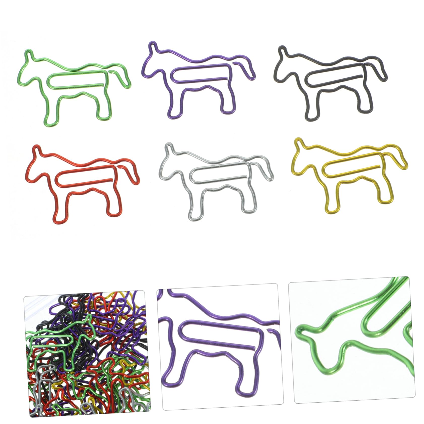 Uonlytech 5 Set Fermagli Per Carta Colorati Clip Decorative Per Ufficio Per Documenti Foto E Clip Pratiche E Convenienti Per Scuole E Uffici 80 Pezzi * 5