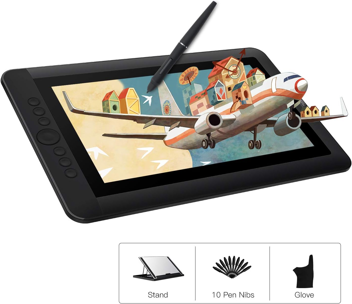 Artisul D13S 13.3 Inch Graphics Drawing Monitor Pen Display with 8192 Levels Battery-Free Stylus 1920x1080 FHD Graphics Drawing Tablet with Screen Lightweight for On The Go or Home Office