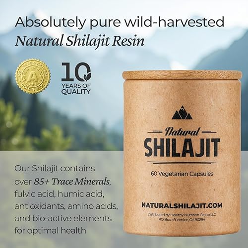 Miniatura 3 de NATURAL SHILAJIT Cápsulas (suministro de 1 a 2 meses) – 60 unidades – Shilajit para hombres y mujeres con ácido fúlvico y oligominerales, nutrientes