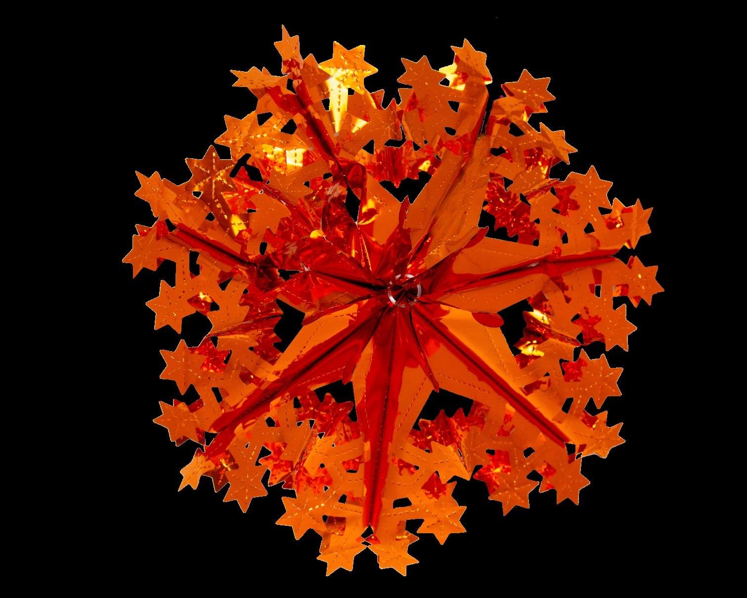 Simply Products Set of 4 40cm Christmas Foil Ceiling Garland Hanging Xmas Decoration, Long Star, Snowflake, Star Ball & Star (Copper) - Image 3