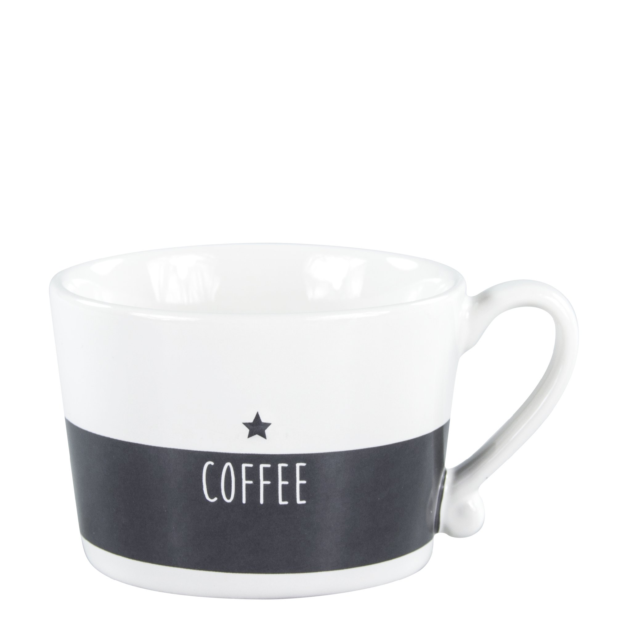 Bastion Collections Mug Black Coffee in White, Multi-Color, One Size