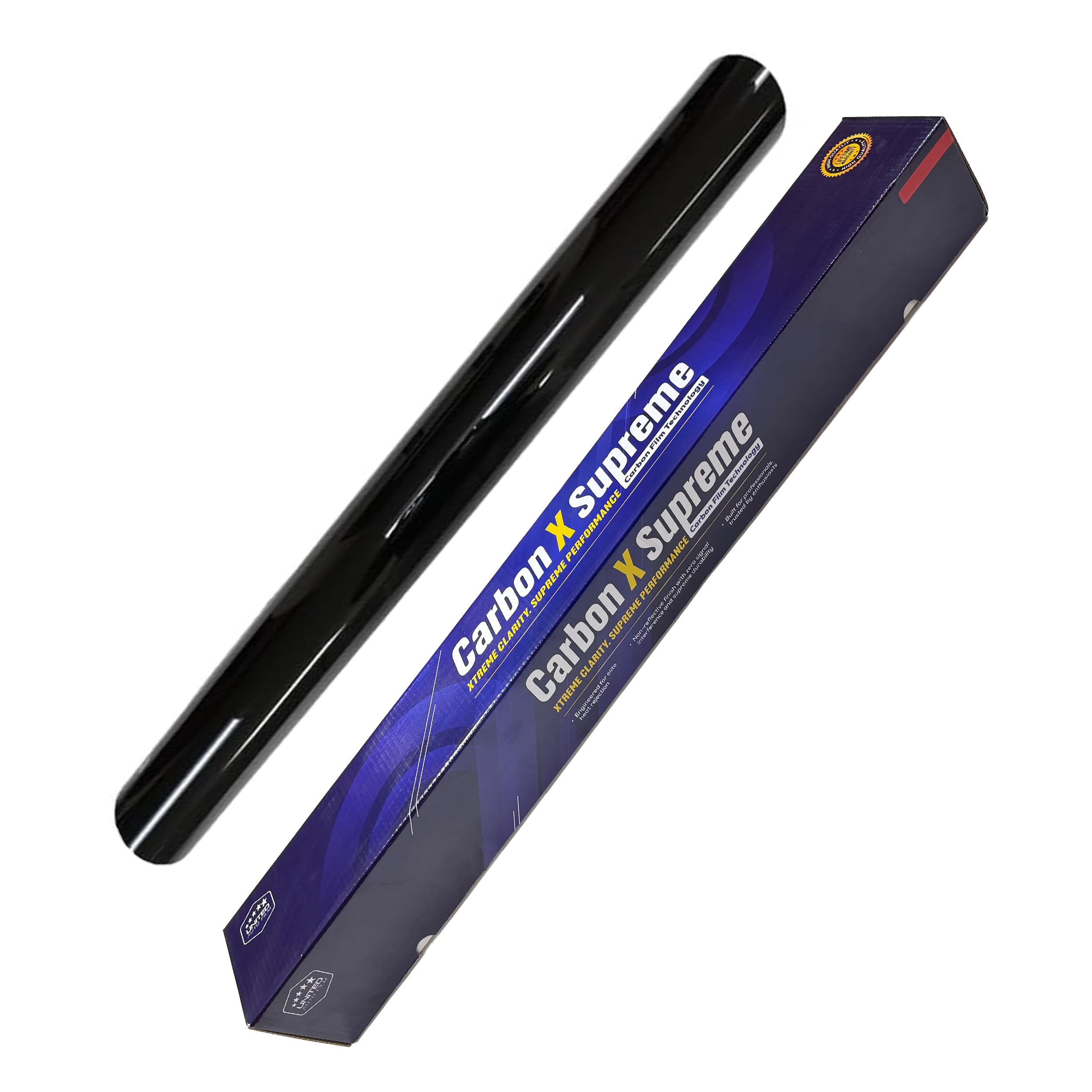 United Window Tint Carbon X Supreme 2Ply Carbon Ceramic Film Up to 78% IR Rejection Super Shrinkage Strong Adhesive High Clarity Window Tint Blocks