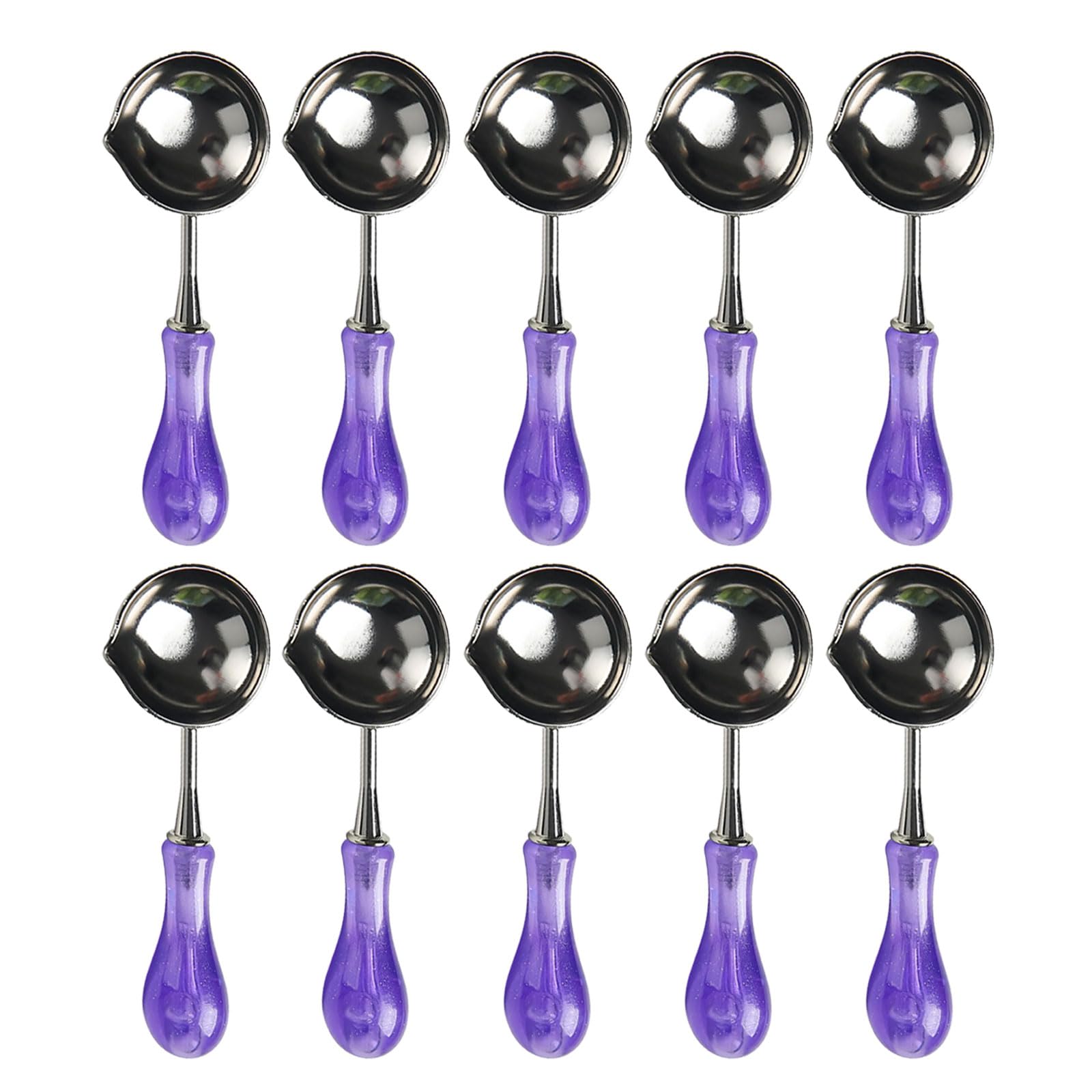 Tsophreniq 10 Pcs/Set Waxed Sealing Melting Spoon Sealing Stamp Melting Spoon Waxed Seal for Invitations